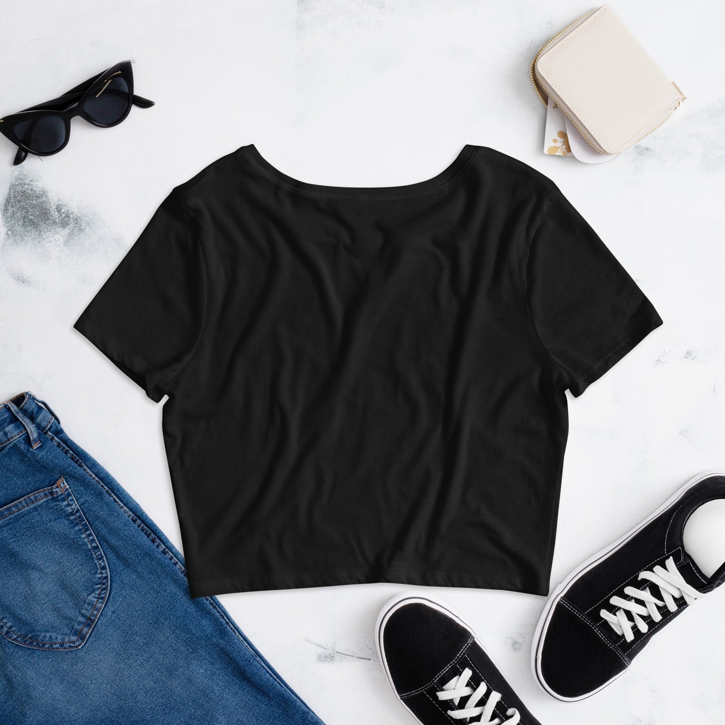 Libra Baby Black Crop Tee