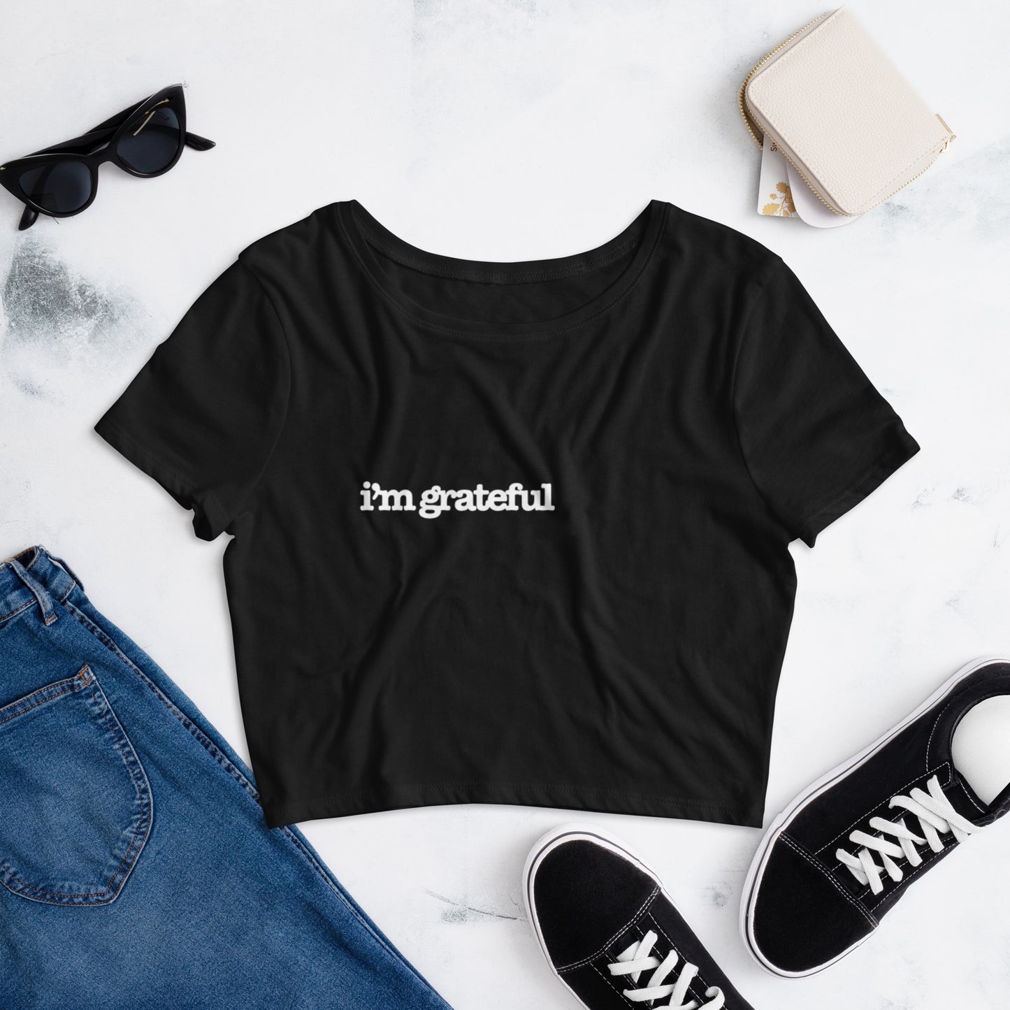 I’m grateful Crop Tee