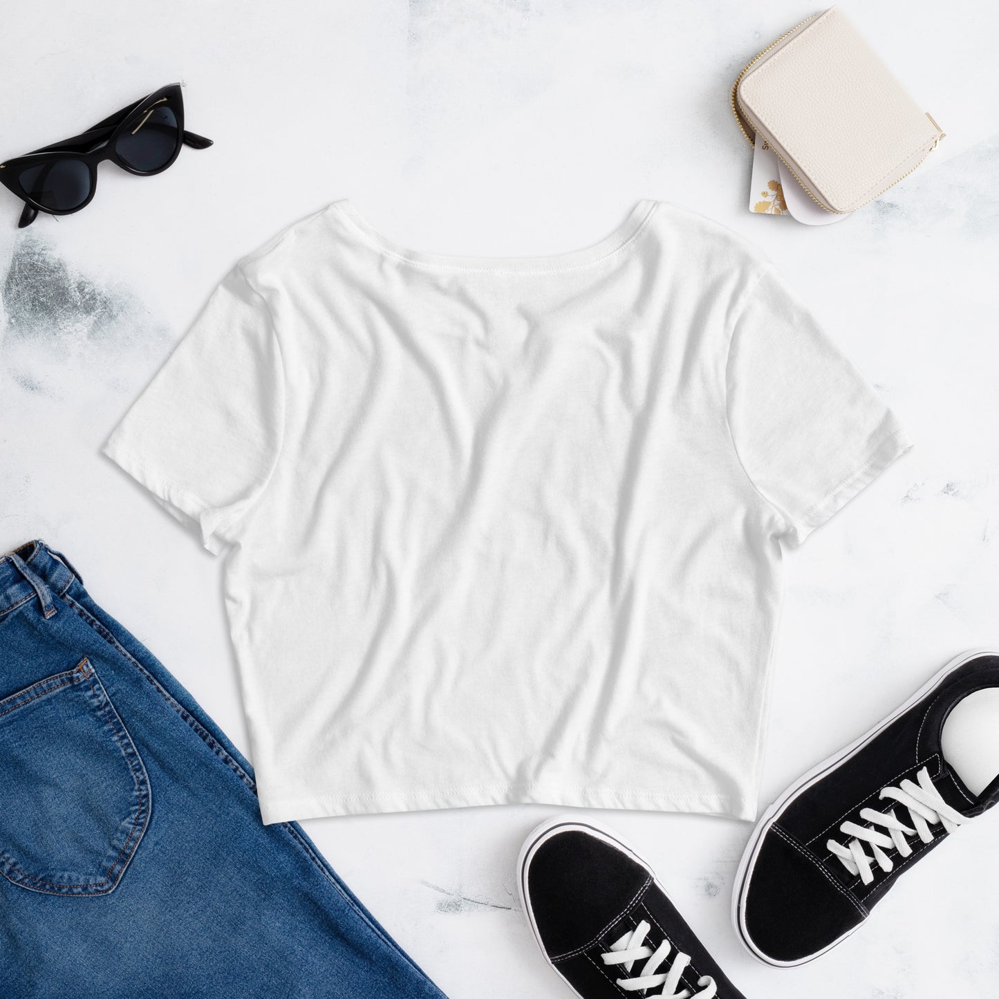 Capricorn Baby White Crop Tee