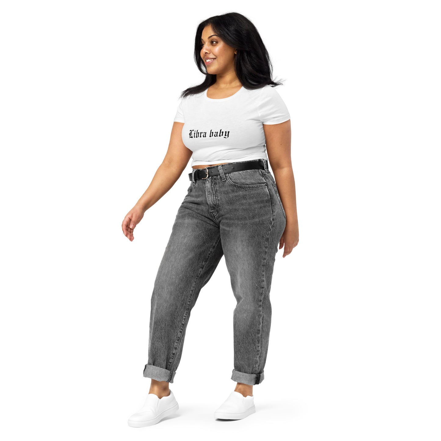 Libra Baby White Crop Tee